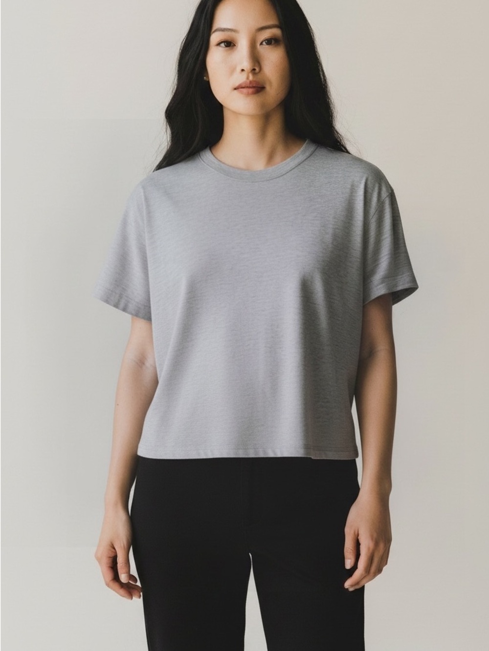 lululemon athletica Heather Gray Short Sleeve Tee